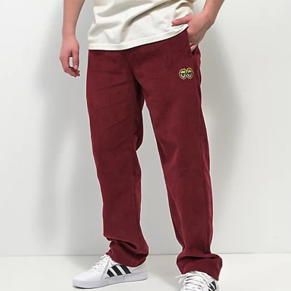 Krooked Kords Burgundy Corduroy Skate Pants